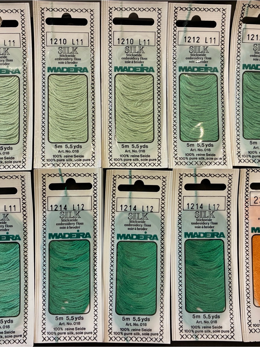 Madeira Silk Embroidery Floss Assorted Lot of 10